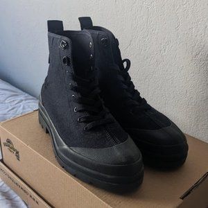 NEW Everlane Black Canvas Utility Boot